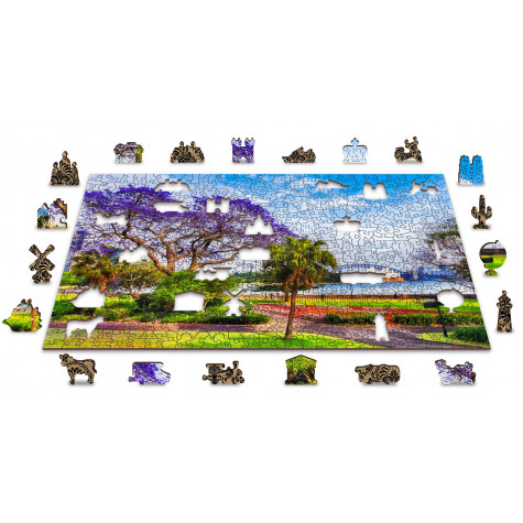 WOODEN CITY Dřevěné puzzle Jaro v Sydney 2v1, 505 dílků EKO ~ 3