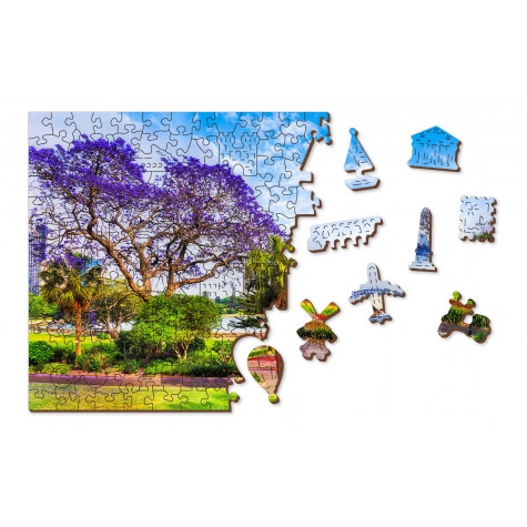 WOODEN CITY Dřevěné puzzle Jaro v Sydney 2v1, 505 dílků EKO ~ 7