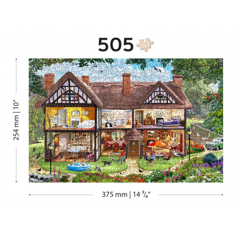 WOODEN CITY Dřevěné puzzle Dům na letní sezónu 2v1, 505 dílků EKO ~ 3