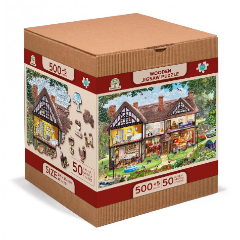 WOODEN CITY Dřevěné puzzle Dům na letní sezónu 2v1, 505 dílků EKO ~ 5