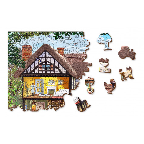 WOODEN CITY Dřevěné puzzle Dům na letní sezónu 2v1, 505 dílků EKO ~ 7