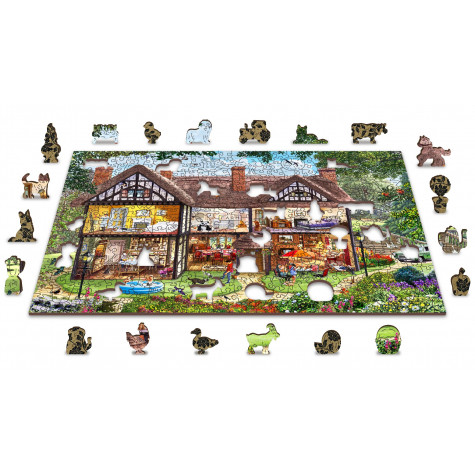 WOODEN CITY Dřevěné puzzle Dům na letní sezónu 2v1, 505 dílků EKO