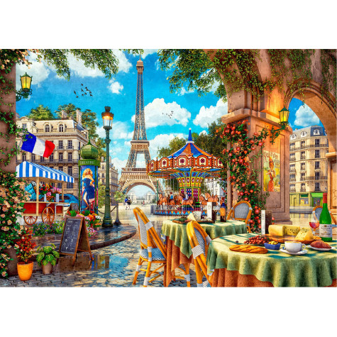 WOODEN CITY Dřevěné puzzle Den v Paříži 2v1, 505 dílků EKO