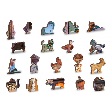 WOODEN CITY Dřevěné puzzle Útulná chata 2v1, 505 dílků EKO ~ 6