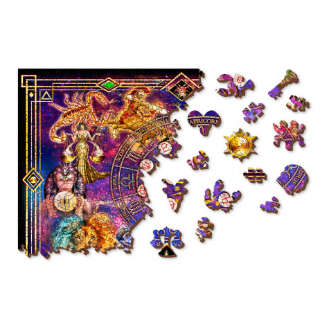 WOODEN CITY Dřevěné puzzle Zvěrokruh 2v1, 505 dílků EKO ~ 8
