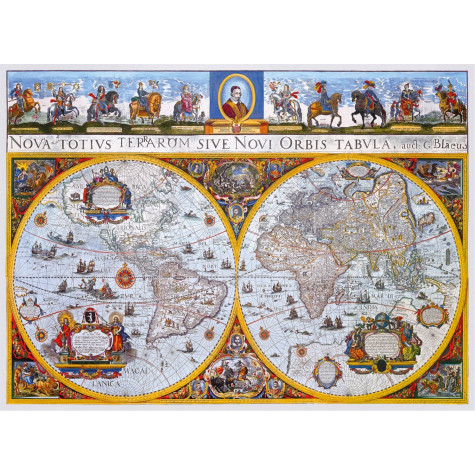 WOODEN CITY Dřevěné puzzle Antická mapa Nova Terrarum 2v1, 505 dílků EKO ~ 6