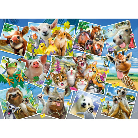 WOODEN CITY Dřevěné puzzle Zvířecí pohlednice 2v1, 505 dílků EKO ~ 6