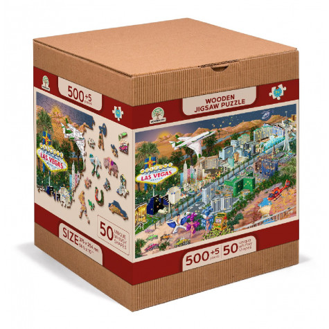WOODEN CITY Dřevěné puzzle Vítejte v Las Vegas 2v1, 505 dílků EKO