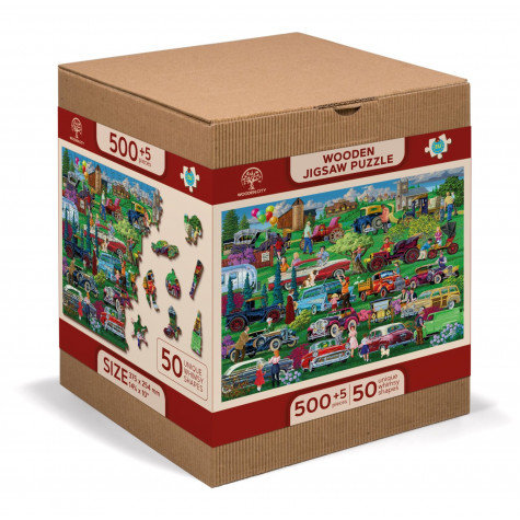 WOODEN CITY Dřevěné puzzle Veteráni 2v1, 505 dílků EKO ~ 2
