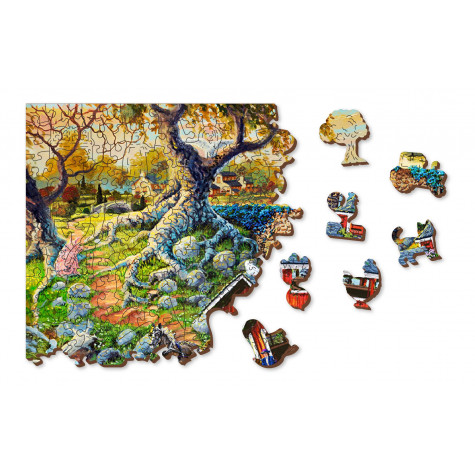 WOODEN CITY Dřevěné puzzle Venkovské mosty 2v1, 505 dílků EKO