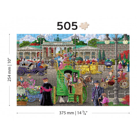 WOODEN CITY Dřevěné puzzle Pařížské náměstí v Berlíně 2v1, 505 dílků EKO