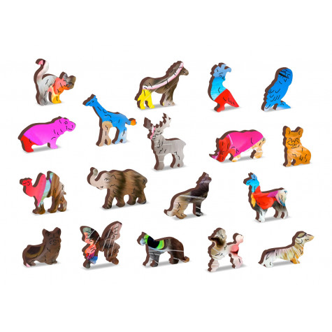 WOODEN CITY Dřevěné puzzle Kočičí párty 2v1, 505 dílků EKO ~ 9