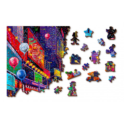 WOODEN CITY Dřevěné puzzle Silvestr 2v1, 505 dílků EKO ~ 7