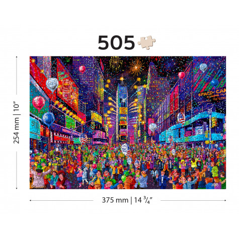 WOODEN CITY Dřevěné puzzle Silvestr 2v1, 505 dílků EKO ~ 9