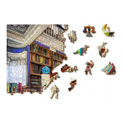 WOODEN CITY Dřevěné puzzle Přání v knihkupectví 2v1, 1010 dílků EKO ~ 8