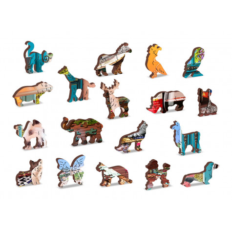 WOODEN CITY Dřevěné puzzle Puzzlařův stůl 2v1, 1010 dílků EKO ~ 6