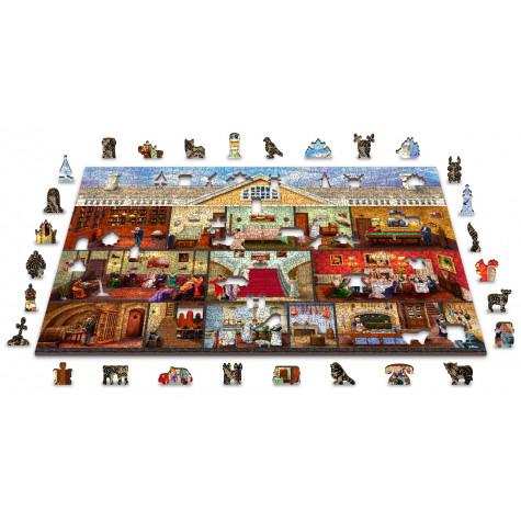 WOODEN CITY Dřevěné puzzle Viktoriánské sídlo 2v1, 1010 dílků EKO ~ 3