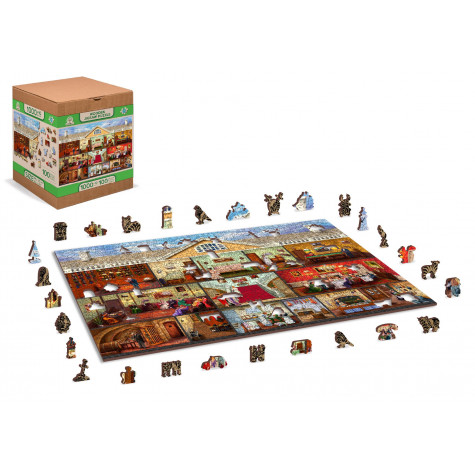 WOODEN CITY Dřevěné puzzle Viktoriánské sídlo 2v1, 1010 dílků EKO ~ 4