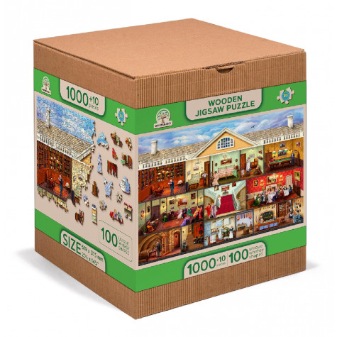 WOODEN CITY Dřevěné puzzle Viktoriánské sídlo 2v1, 1010 dílků EKO ~ 5