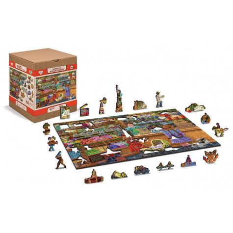 WOODEN CITY Dřevěné puzzle Sladké dobrodružství 2v1, 1000 dílků EKO ~ 3