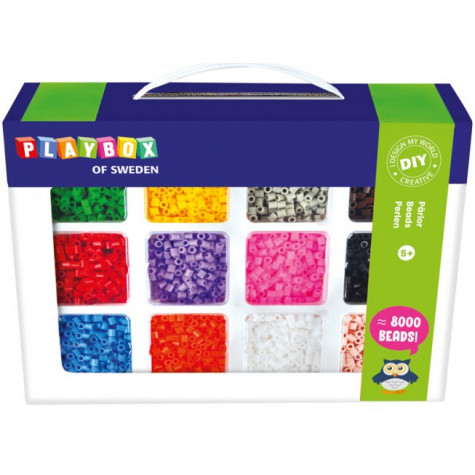 Playbox Dárková krabička s 8000 ks zažehlovacími korálky ~ 1
