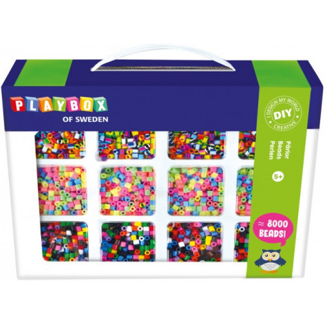 Playbox Dárková krabička s 8000 ks zažehlovacími korálky ~ 3