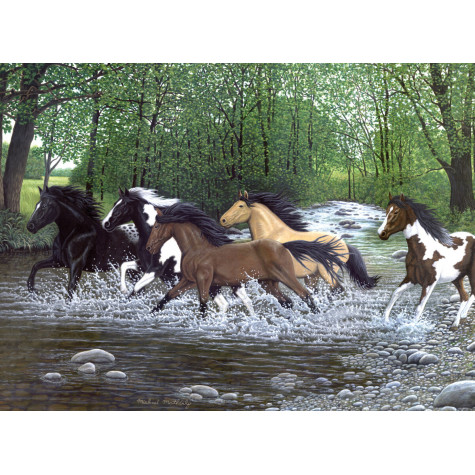 Royal Malování podle čísel 30x40 cm - Běžící koně vodou