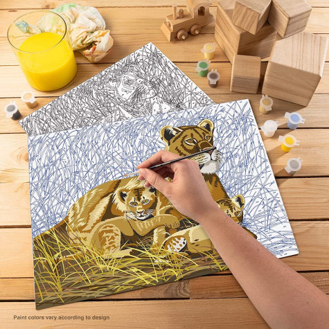 Royal Malování podle čísel 30x40 cm - Lvice a lvíčata