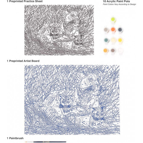 Royal Malování podle čísel 30x40 cm - Lvice a lvíčata