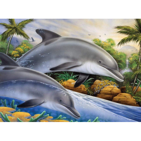 Royal Malování podle čísel 30x40 cm - Delfíni