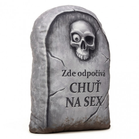 3D Polštář 50 cm - Náhrobek chuť na sex ~ 2