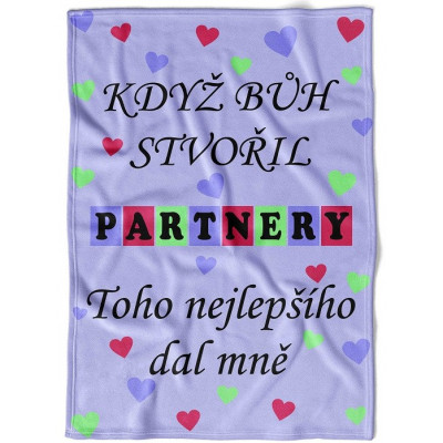 Deka 200 x 140 cm - Když bůh stvořil partnery