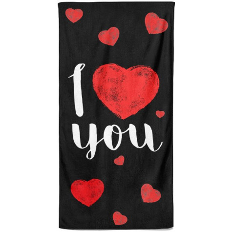 Osuška 140 x 70 cm - I love you ~ 1