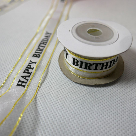 Dekorativní stuha - Happy Birthday ~ 2