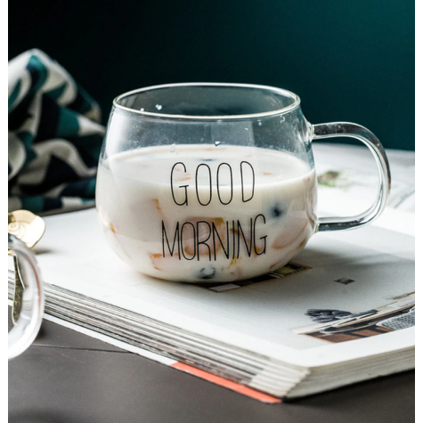 Skleněný hrnek Good morning ~ 1