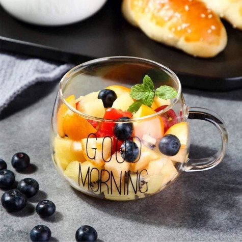Skleněný hrnek Good morning ~ 4