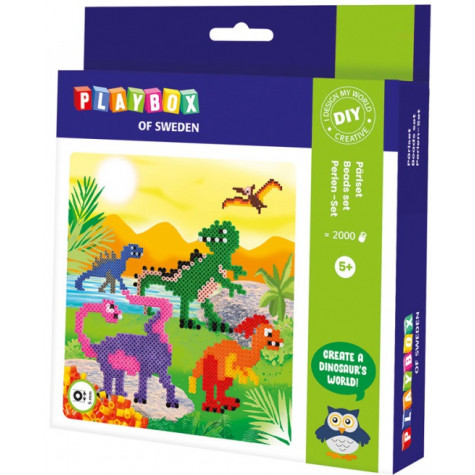 Playbox Zažehlovací korálky sada Dinosauři