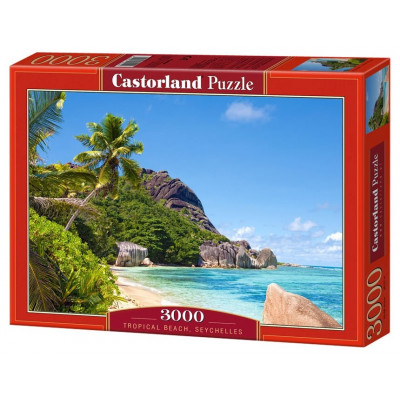 CASTORLAND Puzzle Tropická pláž Seychely 3000 dílků