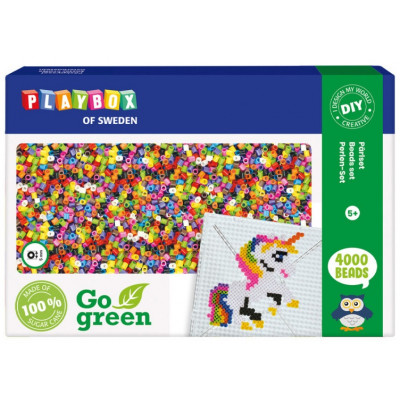 Playbox Zažehlovací korálky sada 4000 ks Go Green mix barev