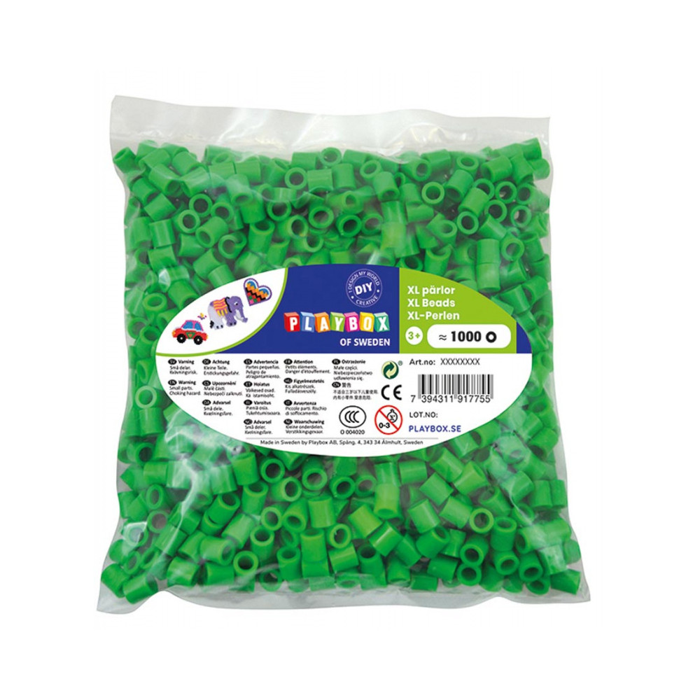 Playbox Zažehlovací korálky XL 1000 ks - zelené