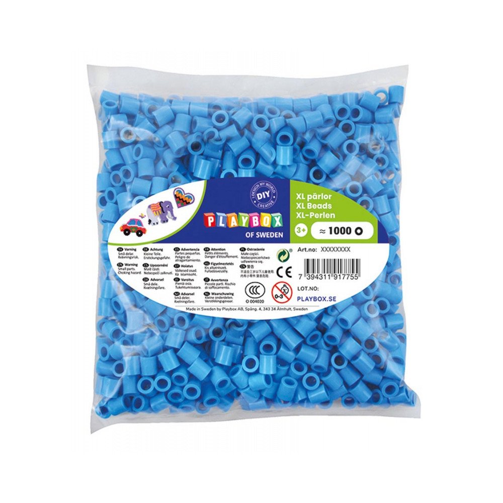 Playbox Zažehlovací korálky XL 1000 ks - modré