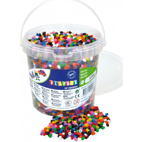 Playbox Zažehlovací korálky v kbelíku 10.000 ks mix barev