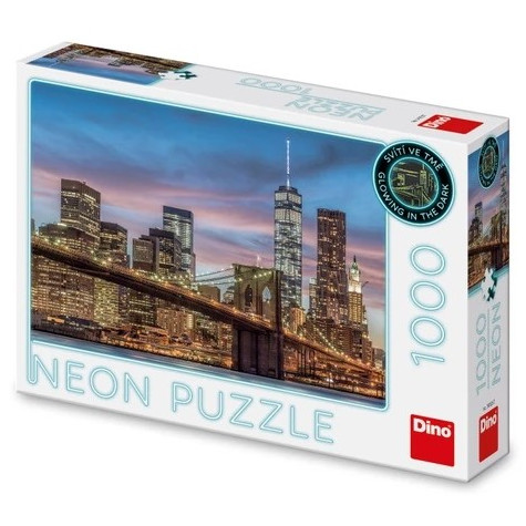 Dino Puzzle New York 1000 dílků neon