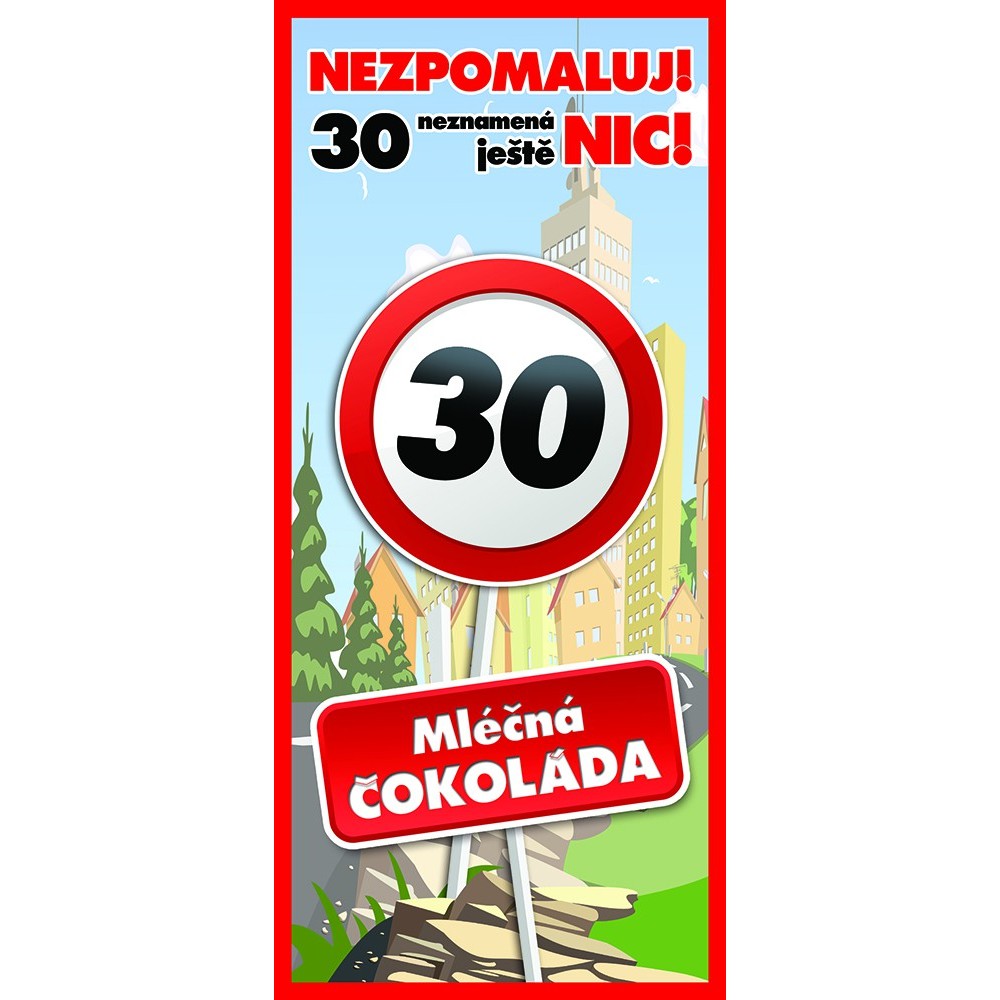 Dárková čokoláda 100 g - Vše nejlepší 30