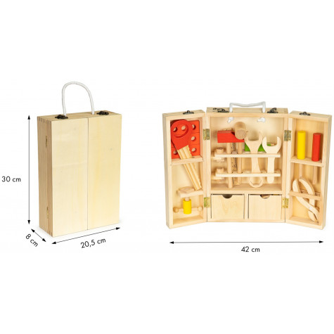 ECOTOYS Dřevěná sada s nářadím ~ 4