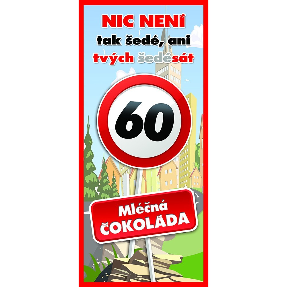 Dárková čokoláda 100 g - Vše nejlepší 60