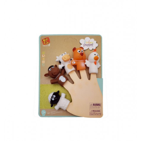 Prstoví maňásci Domácí farma guma 5cm ~ 3