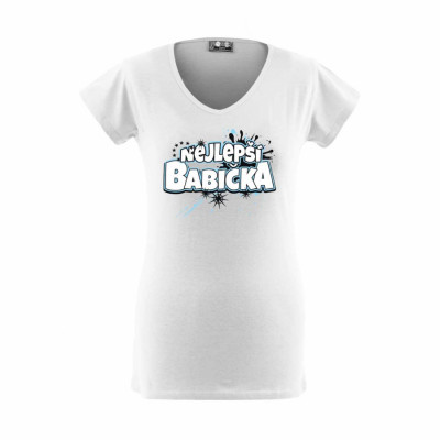 Dámské tričko - Nejlepší babička - bílé