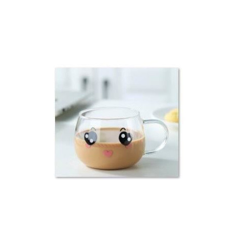Skleněný hrnek emoji - zamilovaný ~ 4