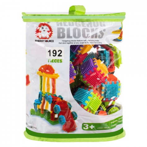 Kruzzel 20376 Barevná stavebnice Hedgehog Blocks 192 ks ~ 4